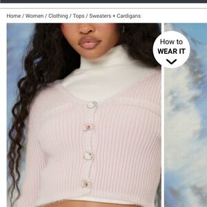 Chic Pink Ribbed Cardigan